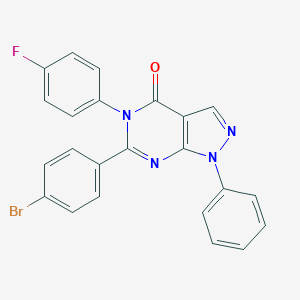 6-(4-bromophenyl)-5-(4-fluorophenyl)-1-phenyl-1,5-dihydro-4H-pyrazolo[3,4-d]pyrimidin-4-one