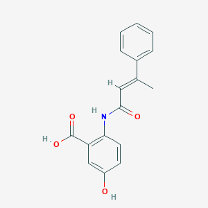 5-hydroxy-2-[(3-phenyl-2-butenoyl)amino]benzoic acid