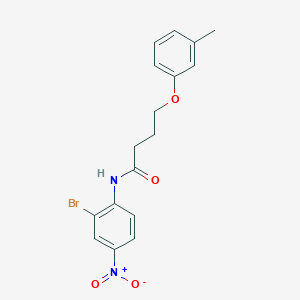molecular formula C17H17BrN2O4 B5049967 N-(2-bromo-4-nitrophenyl)-4-(3-methylphenoxy)butanamide 