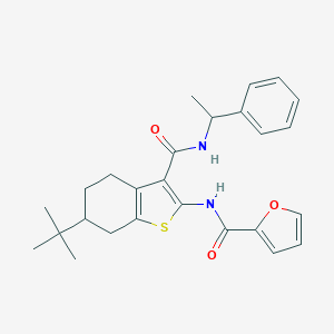 N-(6-tert-butyl-3-{[(1-phenylethyl)amino]carbonyl}-4,5,6,7-tetrahydro-1-benzothien-2-yl)-2-furamide