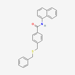 molecular formula C25H21NOS B5049996 4-[(benzylthio)methyl]-N-1-naphthylbenzamide 