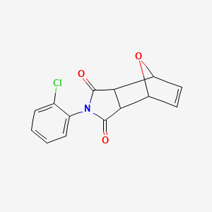 molecular formula C14H10ClNO3 B5050003 4-(2-chlorophenyl)-10-oxa-4-azatricyclo[5.2.1.0~2,6~]dec-8-ene-3,5-dione 