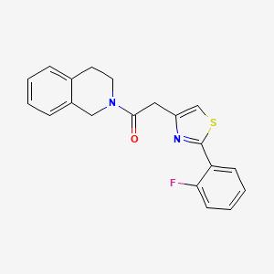 molecular formula C20H17FN2OS B5050025 2-{[2-(2-fluorophenyl)-1,3-thiazol-4-yl]acetyl}-1,2,3,4-tetrahydroisoquinoline 