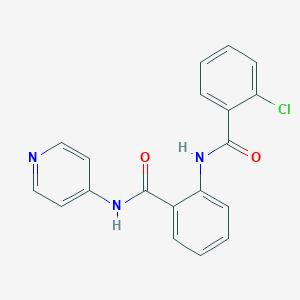 molecular formula C19H14ClN3O2 B505004 2-chloro-N-[2-(pyridin-4-ylcarbamoyl)phenyl]benzamide 