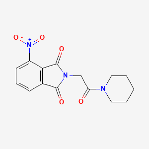 molecular formula C15H15N3O5 B5050044 4-nitro-2-[2-oxo-2-(1-piperidinyl)ethyl]-1H-isoindole-1,3(2H)-dione 