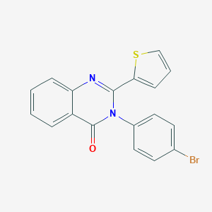 molecular formula C18H11BrN2OS B505005 3-(4-Bromo-phenyl)-2-thiophen-2-yl-3H-quinazolin-4-one 