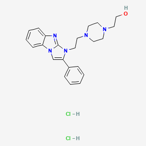 2-{4-[2-(2-phenyl-1H-imidazo[1,2-a]benzimidazol-1-yl)ethyl]-1-piperazinyl}ethanol dihydrochloride