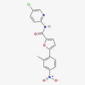 molecular formula C17H12ClN3O4 B5050067 N-(5-chloro-2-pyridinyl)-5-(2-methyl-4-nitrophenyl)-2-furamide 