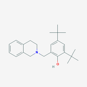 molecular formula C24H33NO B5050069 2,4-di-tert-butyl-6-(3,4-dihydro-2(1H)-isoquinolinylmethyl)phenol 