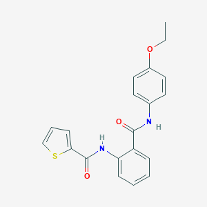 molecular formula C20H18N2O3S B505008 N-{2-[(4-ethoxyanilino)carbonyl]phenyl}-2-thiophenecarboxamide 