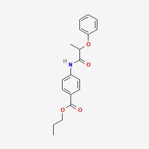 molecular formula C19H21NO4 B5050081 propyl 4-[(2-phenoxypropanoyl)amino]benzoate 