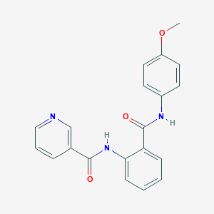 N-{2-[(4-methoxyanilino)carbonyl]phenyl}nicotinamide