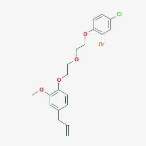 molecular formula C20H22BrClO4 B5050128 4-allyl-1-{2-[2-(2-bromo-4-chlorophenoxy)ethoxy]ethoxy}-2-methoxybenzene 