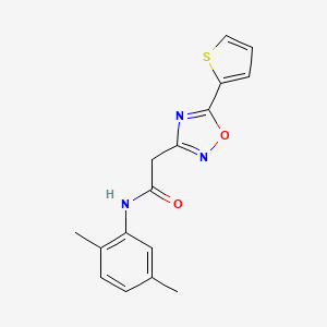 molecular formula C16H15N3O2S B5050145 N-(2,5-dimethylphenyl)-2-[5-(2-thienyl)-1,2,4-oxadiazol-3-yl]acetamide 