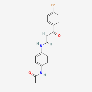 molecular formula C17H15BrN2O2 B5050160 N-(4-{[3-(4-bromophenyl)-3-oxo-1-propen-1-yl]amino}phenyl)acetamide 