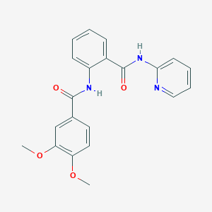 molecular formula C21H19N3O4 B505017 3,4-dimethoxy-N-{2-[(2-pyridinylamino)carbonyl]phenyl}benzamide CAS No. 499198-51-5