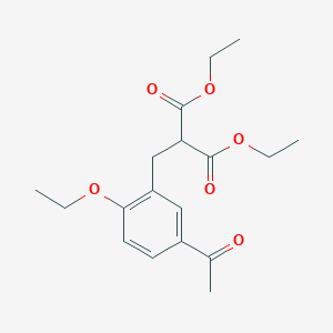 molecular formula C18H24O6 B5050178 diethyl (5-acetyl-2-ethoxybenzyl)malonate 