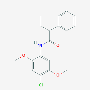 molecular formula C18H20ClNO3 B5050181 N-(4-chloro-2,5-dimethoxyphenyl)-2-phenylbutanamide 