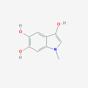 molecular formula C9H9NO3 B050502 1-Methyl-1H-indole-3,5,6-triol CAS No. 642-75-1