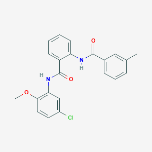 molecular formula C22H19ClN2O3 B505021 N-(5-chloro-2-methoxyphenyl)-2-[(3-methylbenzoyl)amino]benzamide 