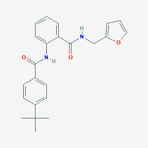 molecular formula C23H24N2O3 B505022 2-[(4-tert-butylbenzoyl)amino]-N-(2-furylmethyl)benzamide CAS No. 499198-58-2