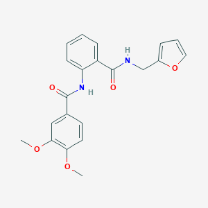 molecular formula C21H20N2O5 B505024 N-[2-(furan-2-ylmethylcarbamoyl)phenyl]-3,4-dimethoxybenzamide 