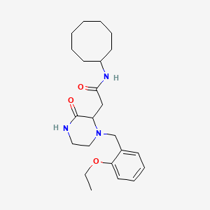 molecular formula C23H35N3O3 B5050244 N-cyclooctyl-2-[1-(2-ethoxybenzyl)-3-oxo-2-piperazinyl]acetamide 