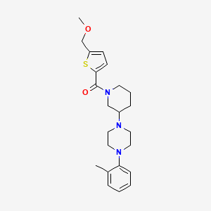 molecular formula C23H31N3O2S B5050259 1-(1-{[5-(methoxymethyl)-2-thienyl]carbonyl}-3-piperidinyl)-4-(2-methylphenyl)piperazine 