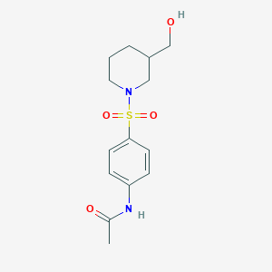 molecular formula C14H20N2O4S B5050263 N-(4-{[3-(hydroxymethyl)-1-piperidinyl]sulfonyl}phenyl)acetamide CAS No. 330468-81-0