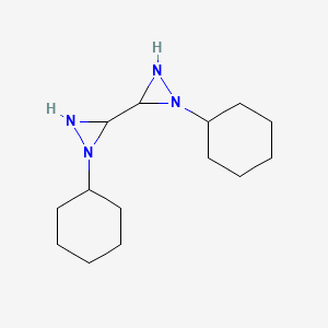 molecular formula C14H26N4 B5050265 1,1'-dicyclohexyl-3,3'-bidiaziridine CAS No. 5812-73-7