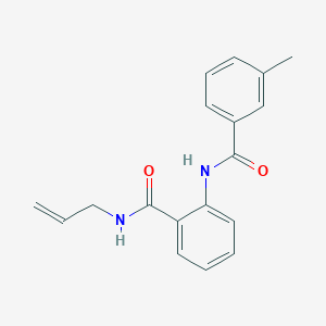 molecular formula C18H18N2O2 B505028 2-[(3-methylbenzoyl)amino]-N-prop-2-enylbenzamide 