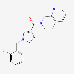 molecular formula C18H18ClN5O B5050332 1-(2-chlorobenzyl)-N-methyl-N-[(3-methyl-2-pyridinyl)methyl]-1H-1,2,3-triazole-4-carboxamide 