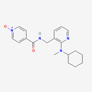molecular formula C19H24N4O2 B5050335 N-({2-[cyclohexyl(methyl)amino]-3-pyridinyl}methyl)isonicotinamide 1-oxide 
