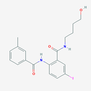 N-(4-hydroxybutyl)-5-iodo-2-[(3-methylbenzoyl)amino]benzamide