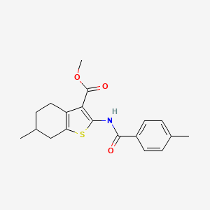 methyl 6-methyl-2-[(4-methylbenzoyl)amino]-4,5,6,7-tetrahydro-1-benzothiophene-3-carboxylate