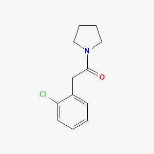 molecular formula C12H14ClNO B5050371 1-[(2-chlorophenyl)acetyl]pyrrolidine 