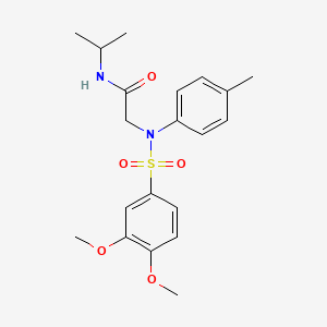 molecular formula C20H26N2O5S B5050385 N~2~-[(3,4-dimethoxyphenyl)sulfonyl]-N~1~-isopropyl-N~2~-(4-methylphenyl)glycinamide 