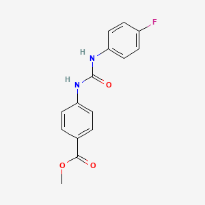 molecular formula C15H13FN2O3 B5050392 methyl 4-({[(4-fluorophenyl)amino]carbonyl}amino)benzoate 