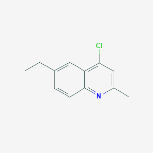 molecular formula C12H12ClN B050504 4-氯-6-乙基-2-甲基喹啉 CAS No. 123638-09-5