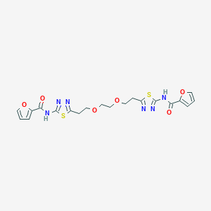 molecular formula C20H20N6O6S2 B5050414 N,N'-[1,2-ethanediylbis(oxy-2,1-ethanediyl-1,3,4-thiadiazole-5,2-diyl)]di(2-furamide) 