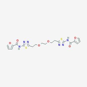 N,N'-[1,2-ethanediylbis(oxy-2,1-ethanediyl-1,3,4-thiadiazole-5,2-diyl)]di(2-furamide)