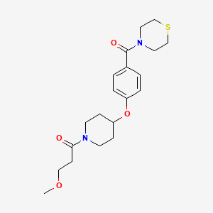 4-(4-{[1-(3-methoxypropanoyl)-4-piperidinyl]oxy}benzoyl)thiomorpholine