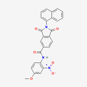 N-(4-methoxy-2-nitrophenyl)-2-(1-naphthyl)-1,3-dioxo-5-isoindolinecarboxamide