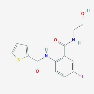 N-(2-(N-(2-Hydroxyethyl)carbamoyl)-4-iodophenyl)-2-thienylfo rmamide