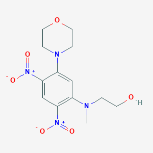 molecular formula C13H18N4O6 B5050434 2-{methyl[5-(4-morpholinyl)-2,4-dinitrophenyl]amino}ethanol 
