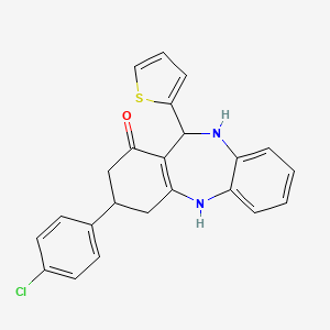 3-(4-chlorophenyl)-11-(2-thienyl)-2,3,4,5,10,11-hexahydro-1H-dibenzo[b,e][1,4]diazepin-1-one