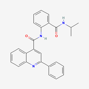 molecular formula C26H23N3O2 B5050471 N-{2-[(isopropylamino)carbonyl]phenyl}-2-phenyl-4-quinolinecarboxamide 