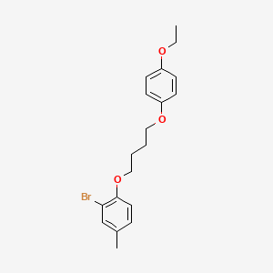 molecular formula C19H23BrO3 B5050494 2-bromo-1-[4-(4-ethoxyphenoxy)butoxy]-4-methylbenzene CAS No. 6479-57-8