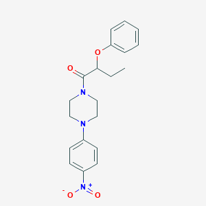 molecular formula C20H23N3O4 B5050510 1-(4-nitrophenyl)-4-(2-phenoxybutanoyl)piperazine 