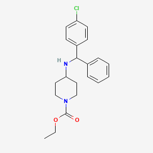 molecular formula C21H25ClN2O2 B5050513 ethyl 4-{[(4-chlorophenyl)(phenyl)methyl]amino}-1-piperidinecarboxylate 